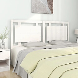 vidaXL Tête de lit Blanc 165,5x4x100 cm Bois massif de pin