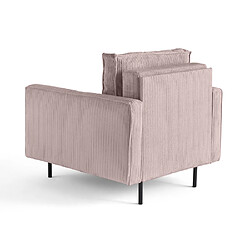 Avis Lisa Design Charlie - fauteuil - pieds hauts - en velours côtelé