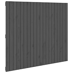 vidaXL Tête de lit murale Gris 127,5x3x110 cm Bois massif de pin