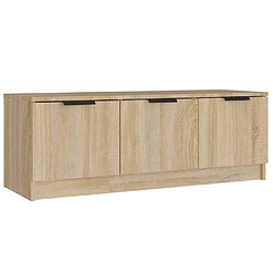 vidaXL Meuble TV Chêne sonoma 102x35x36,5 cm Bois d'ingénierie