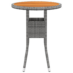 Acheter Salle à manger de jardin 3 pcs,Table et chaise à dîner Résine tressée Gris -MN71552