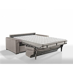 Inside 75 Canapé convertible EXPRESS PREMIUM 120 cm sommier lattes RENATONISI matelas BULTEX velours taupe