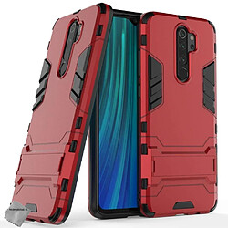 Htdmobiles Coque rigide anti choc pour Xiaomi Redmi Note 8 Pro + film ecran - ROUGE