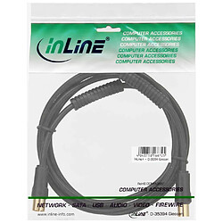 Câble d'antenne InLine® 2x blindé 85dB noir 2m