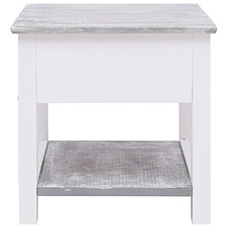 Avis Maison Chic Table d'appoint | Table Basse Gris 40x40x40 cm Bois de Paulownia -GKD93615