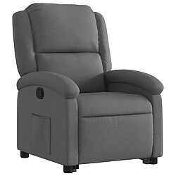 Avis vidaXL Fauteuil inclinable Gris foncé Tissu