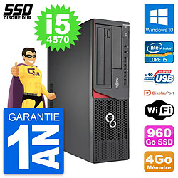 PC Fujitsu Esprimo E720 E85+ DT Intel i5-4570 RAM 4Go SSD 960Go Windows 10 Wifi - Occasion