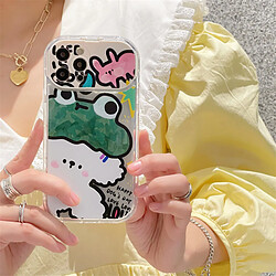 GUPBOO Étui pour iPhone11ProMax Graffiti Crocodile Dog Cartoon Phone Case Bracket Soft