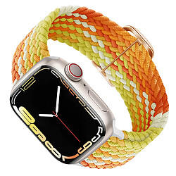 Avizar Bracelet pour Apple Watch 41mm / 40mm / 38 mm Nylon Tressé jaune / orange