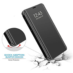 Acheter Htdmobiles Housse pour Samsung Galaxy S23 5G - etui portefeuille miroir clear view + verre trempe - NOIR