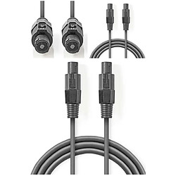 NEDIS SPEAKON LOT DE 4 CABLES HP SPEAKON 10m 2 x 1.5mm2 AMPLI ENCEINTE SONO DJ SPEAKON/SPEAKON 10m cordon haut-parleur Table de mixage Amp