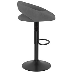 Acheter vidaXL Tabourets de bar lot de 2 gris foncé velours