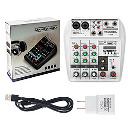 Acheter Table De Mixage Audio 4 Canaux Avec USB Et Effets Pour Enregistrement Pro Blanc YONIS