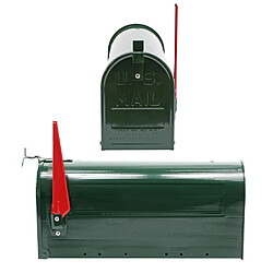 Helloshop26 Boite aux lettres style américain design boite postale sur pied us mailbox vert 16_0000088