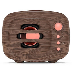 Yonis Enceinte Bluetooth Retro 5.0 Sans Fil Appels Mains Libres Support 32GB TF Jack 3.5mm Son HD