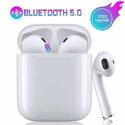 Chrono Écouteurs Bluetooth V5.0, Casque sans Fil Touch réduction de Bruit 3D IPX7 écouteurs stéréo étanches Microphone intégré et étui de Chargement Écouteurs,pour Apple/iPhone/Android/AirPods Pro (i11-TWS)