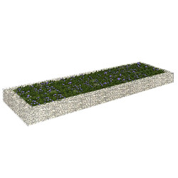 Maison Chic Jardinière,Lit surélevé - Bac à fleurs - pot de fleur à gabion Acier galvanisé 300x100x20 cm -GKD19302