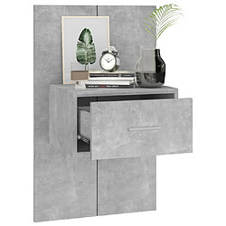 Acheter Maison Chic Table de chevet murale,Table de nuit Gris béton -MN81315