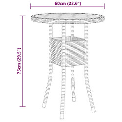 vidaXL Ensemble à manger de jardin 3 pcs Résine tressée Noir pas cher