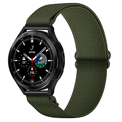 Bracelet en nylon élastique réglable en tissu à boucle solo tressée de 22 mm vert armé pour votre Samsung Galaxy Watch 46mm