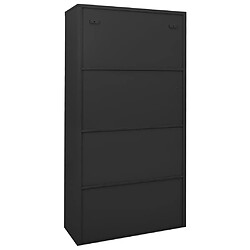 Avis vidaXL Armoire de bureau et porte coulissante Anthracite 90x40x180 cm