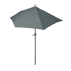 Decoshop26 Demi parasol semi-circulaire balcon terrasse UV 50+ polyester/aluminium 3kg avec une portée de 270 cm anthracite sans support 04_0003900