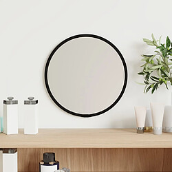 vidaXL Miroir mural Noir Ø 20 cm Rond