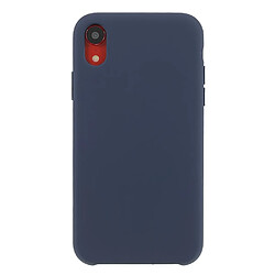 Coque en silicone solide soyeux bleu marine pour votre Apple iPhone XR 6.1 pouces