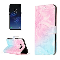 Wewoo Housse Étui vert pour Samsung Galaxy S8 Rose Marbre Motif Horizontal Flip En Cuir De Protection avec Support & Slots de cartes Portefeuille