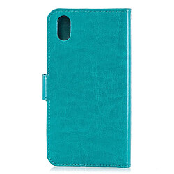 Acheter Wewoo Housse Coque Étui en cuir à rabat horizontal Crazy Horse Texture avec support et fentes pour cartes et portefeuille et cadre photo Huawei Y5 2019 bleu