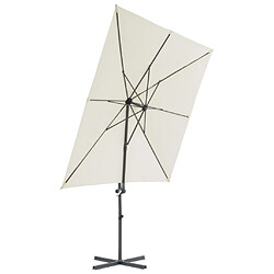 Avis Maison Chic Parasol Jardin | Parasol en porte-à-faux avec mat en acier 250 x 250 cm Sable - GKD54619