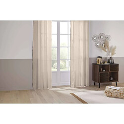 Atmosphera, Createur D'Interieur Voilage avec surpiqûre noire - 130 x 260 cm - Beige