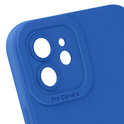 Avizar Coque pour iPhone 11 Silicone Mat Protection Caméra Bleu