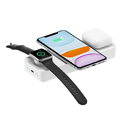 Einova Power Bar – Barre de recharge sans fil USB-C de 63W avec chargeur Apple Watch - Blanc -