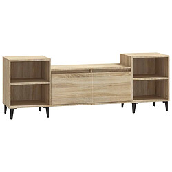 Maison Chic Meuble TV scandinave - Banc TV pour salon Chêne sonoma 160x35x55 cm Bois d'ingénierie -MN23208