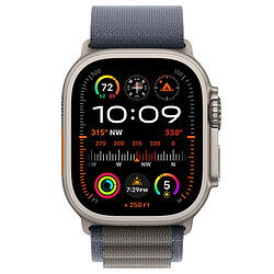 Alpine Loop Band pour Apple Watch Series 1 á 10 / SE / Ultra (2) (44/45/46/49 mm) - Taille S - Bleu