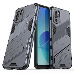 Coque en TPU antichoc avec béquille bleu foncé pour votre OPPO Reno6 Z