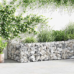 VIDAXL Jardinière à gabion - Acier galvanisé