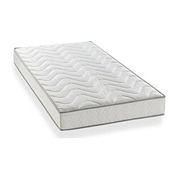 DEKO DREAM Ensemble sommier + matelas 90 x 190 - 5 zones et mémoire de forme - 16 cm