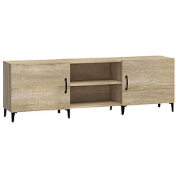 Maison Chic Meuble TV scandinave - Banc TV pour salon chêne sonoma 150x30x50 cm bois d'ingénierie -MN73170