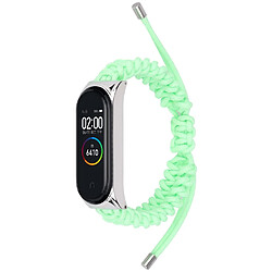 Bracelet en nylon corde tressée, réglable, vert clair pour votre Xiaomi Mi Band 5/6