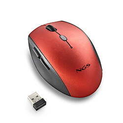 Avis NGS BEE RED: Souris ergonomique sans fil avec boutons silencieux. DPI réglable: 800/1200/1600. Droiters. Plug & Play. Couleur rouge.