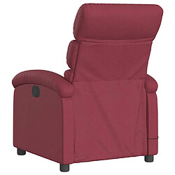 Acheter vidaXL Fauteuil de massage inclinable électrique Rouge bordeaux Tissu