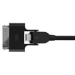 BIGBEN Câble USB/micro USB noir avec adaptateur 30 broches Apple