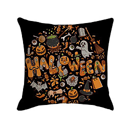 Avis P32 4PCS 45 * 45cm Accueil Halloween Modèle de graffitis courte piétons d'oreiller en peluche d'imprimerie Coussin de coussin décoration