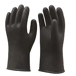 Avis gants de latex de caoutchouc industriel de longue durée de travail gants de jardinage de sécurité noir 40cm