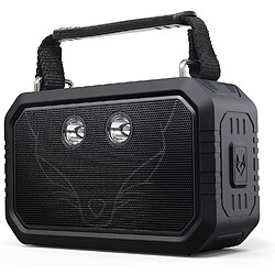 Universal Haut-parleur Bluetooth YH-Doss avec son stéréo 20W et les pilotes doubles, meilleure basse, IPX6, imperméable, boîte de son sans fil avec microphone (noir)