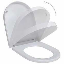 Helloshop26 Lot de deux abattant WC avec frein de chute fermeture en douceur plastique blanc 02_0002958