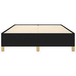 Maison Chic Lit adulte - Lit simple Cadre de lit,Structure du lit Contemporain Noir 140x200 cm Tissu -MN73176 pas cher