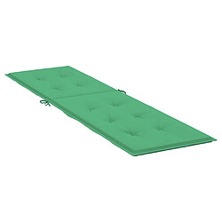 Avis vidaXL Coussin de chaise de terrasse vert (75+105)x50x4 cm